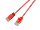 SLIM Slimpatchkabel RJ-45 - RJ-45, Cat 6, UTP, 10 m, Rot
