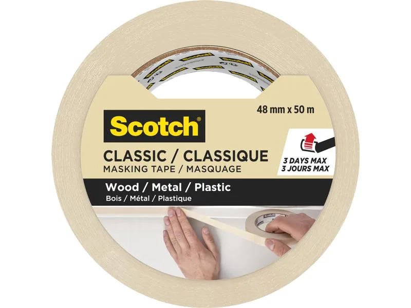 3M Malerabdeckband Scotch Classic 4850 48 mm x 50 m, Beige