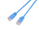 SLIM Slimpatchkabel RJ-45 - RJ-45, Cat 6, UTP, 0.15 m, Blau