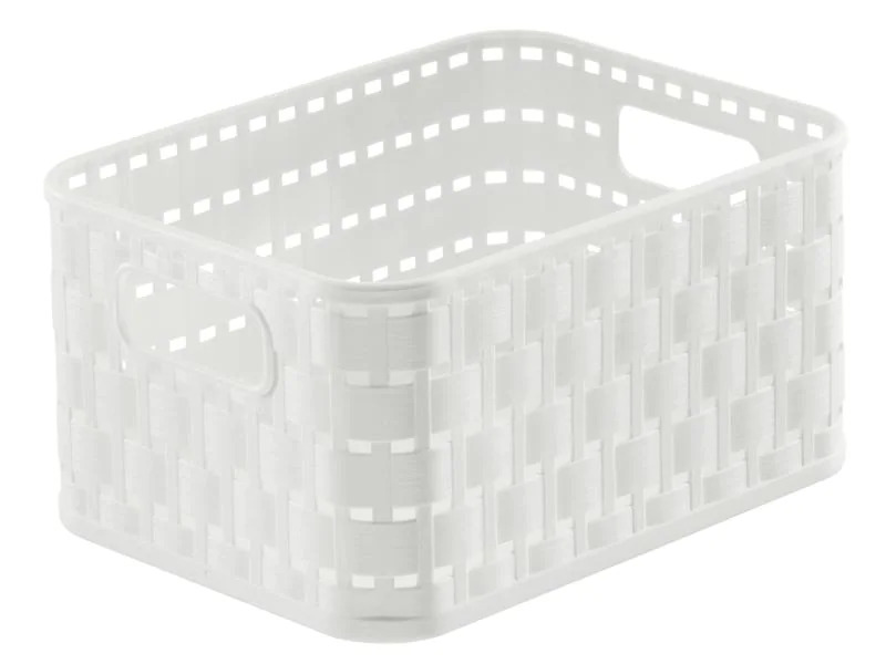 Rotho Aufbewahrungskorb Country 18.3 x 13.7 x 9.8 cm, Weiss