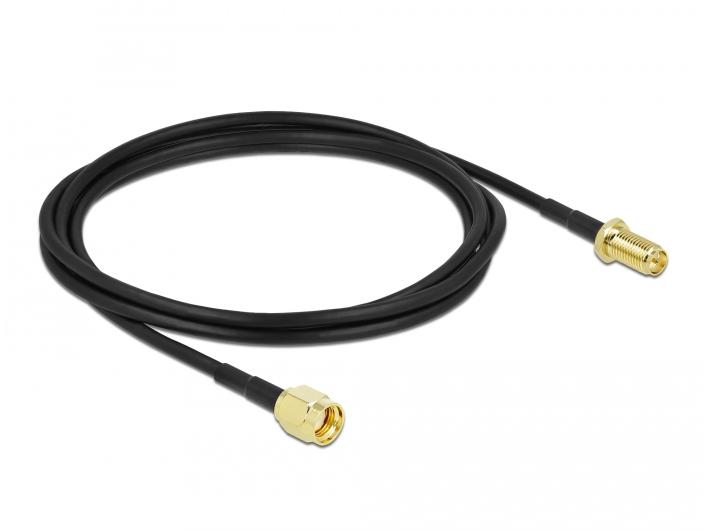 Delock Antennenkabel LMR/CFD100 RP-SMA zu RP-SMA, 2 m
