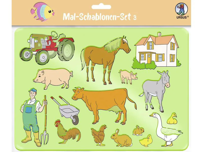 URSUS Schablone Tiere 6er Set