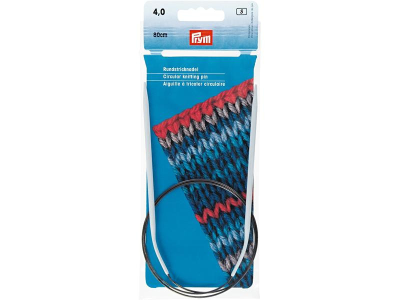 Prym Rundstricknadel Ø 4 mm x 80 cm, Alu, Grau