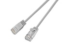 SLIM Slimpatchkabel RJ-45 - RJ-45, Cat 6, UTP, 5 m, Grau
