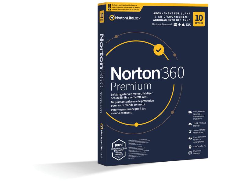 Norton 360 Premium Box, 10 Device, 1 Jahr
