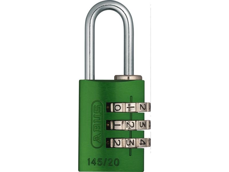 Abus Zahlenschloss 145/20 Lock-Tag Grün Aluminium