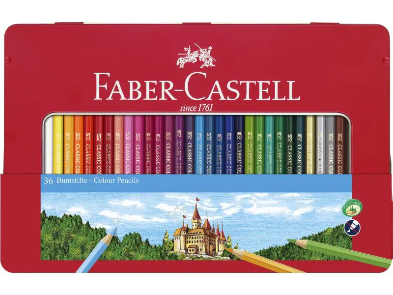 Faber-Castell Farbstifte Hexagonal 36er Metalletui