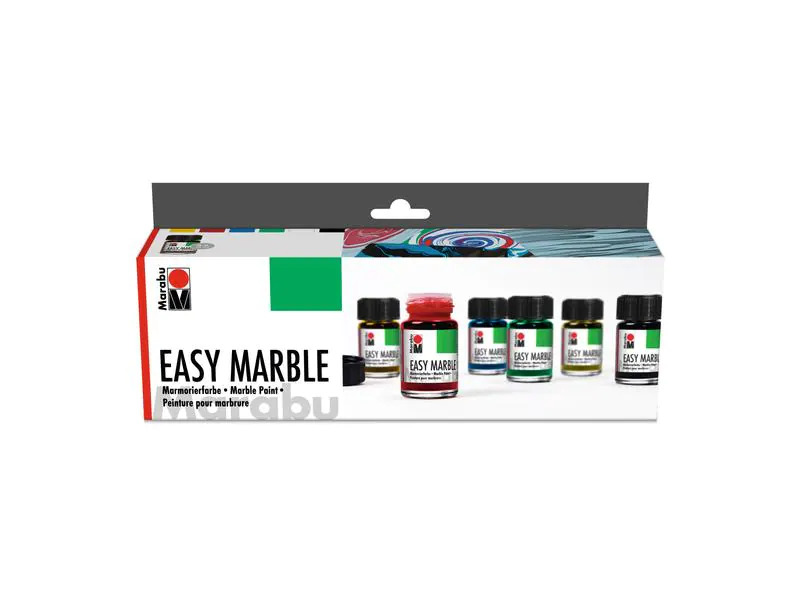 Marabu Marmorierfarbe Easy Marble Starter 6 x 15 ml