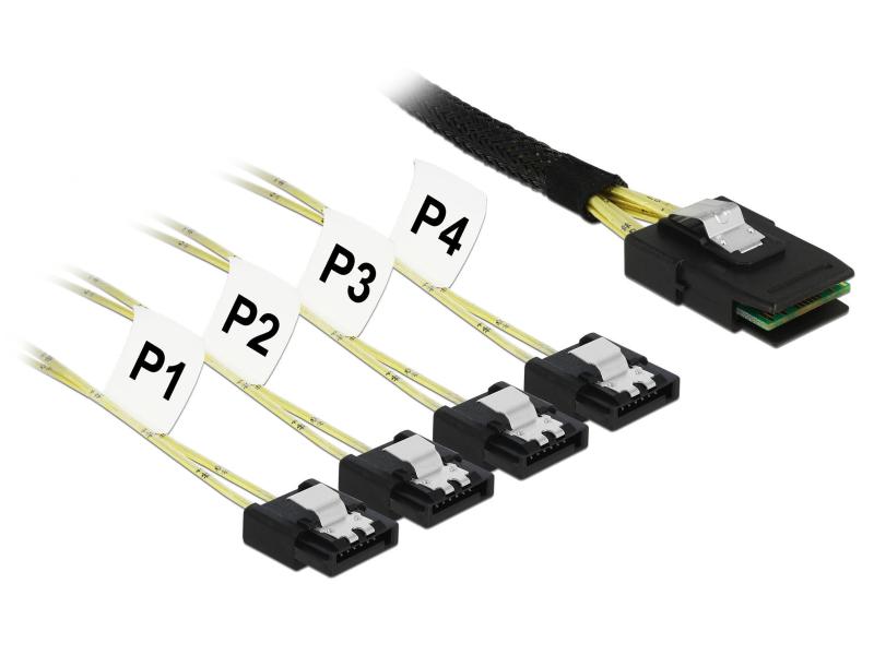 Delock SAS-Kabel SFF-8087 - 4xSATA 1m