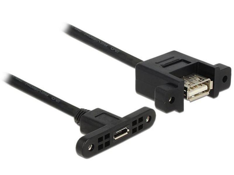 Delock USB 2.0-Einbaukabel  USB A - Micro-USB B 1 m