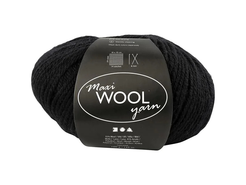 Creativ Company Wolle 100 g Schwarz
