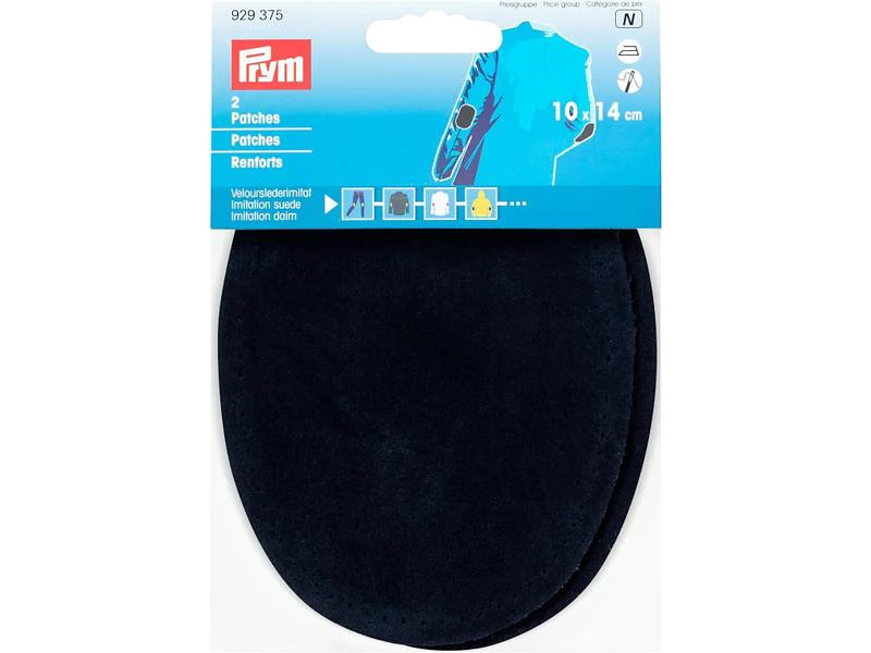 Prym Applikation 10 x 14 cm Lederimitat, Marineblau, 2 Stück
