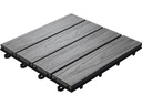 Florco Balkon-&amp; Terrassenplatten WPC 3D anthrazit 30 x 30, 6 Stk.