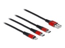 Delock USB-Ladekabel  USB A - Lightning/USB C 1 m