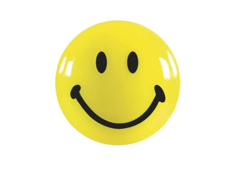 Magnetoplan Haftmagnet Smiley Ø 4 cm Gelb, 4 Stück