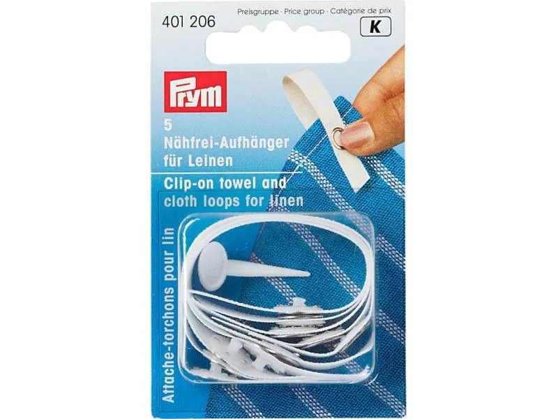 Prym Nähfrei-Aufhänger 1,1 x 15 cm, Weiss