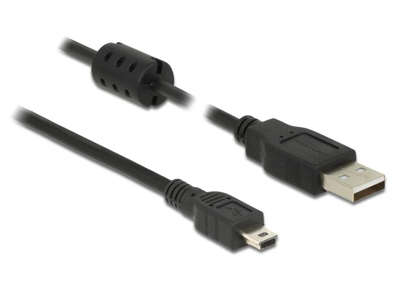 Delock USB 2.0-Kabel mit Ferritkern USB A - Mini-USB B 1 m