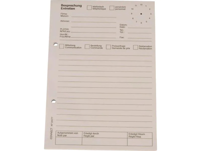 CONNECT Telefonblock A5 weiss
