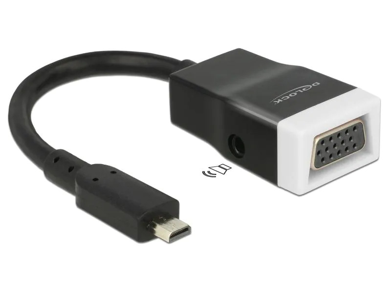 Delock Adapterkabel Micro-HDMI – VGA Schwarz