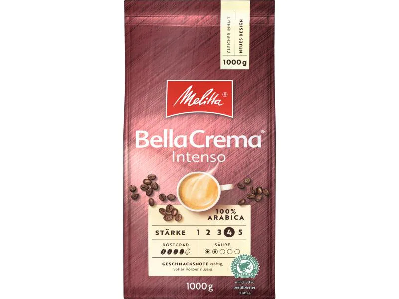 Melitta Kaffeebohnen Bella Crema Intenso 1 kg