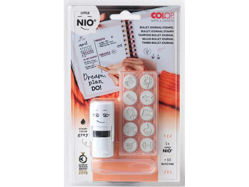 Colop Nio Stempelset Little Nio Set Bullet Journal, 10-teilig