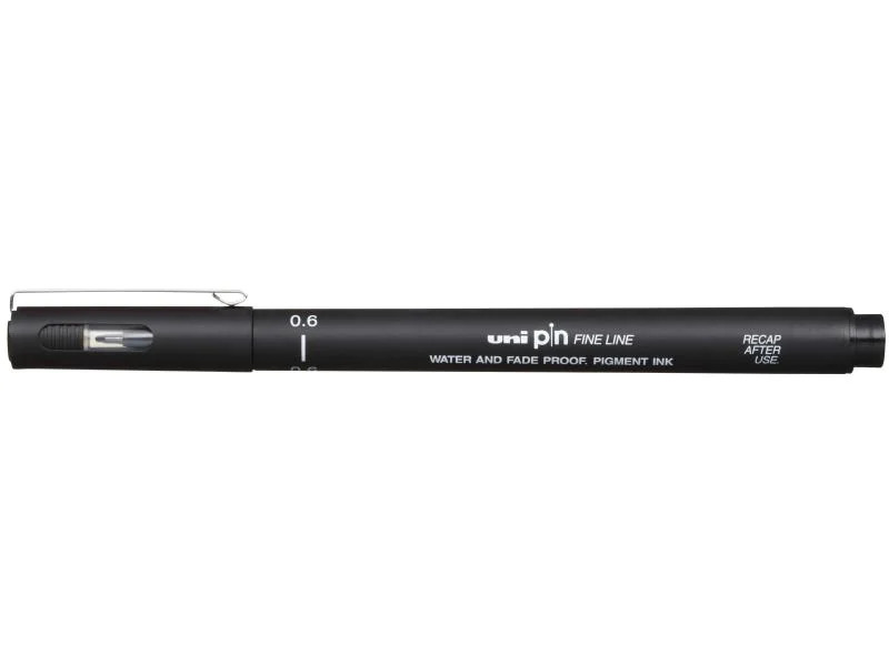 Uni Fineliner PIN 0.6 mm, Schwarz