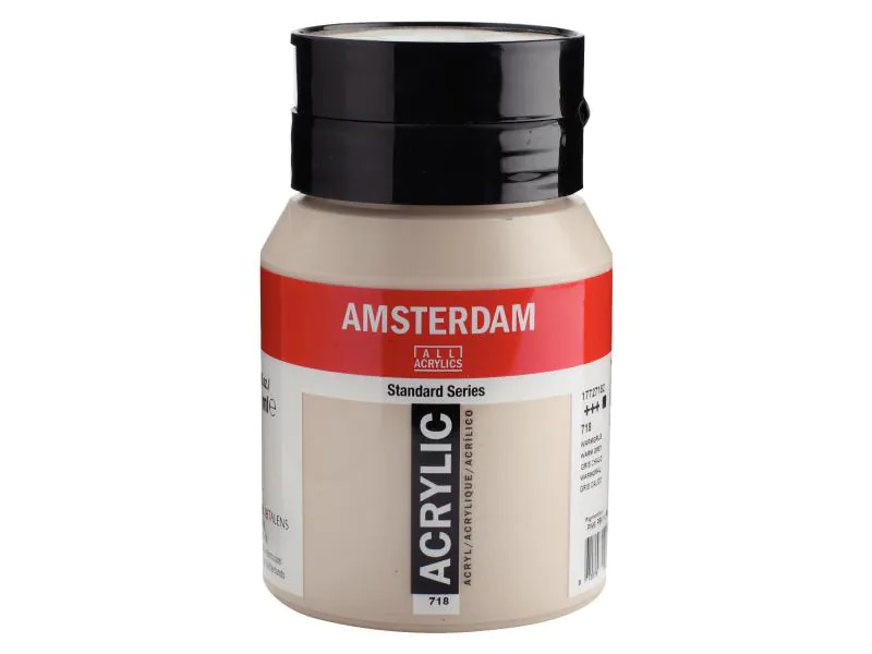 Amsterdam Acrylfarbe Standard 718 Warmgrau deckend, 500 ml