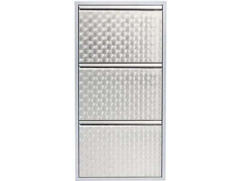 Kare Schuhschrank  Caruso 100 x 50 cm, Silber