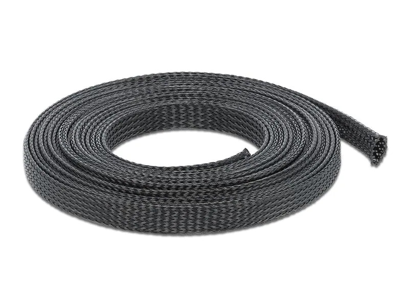 Delock Kabelschlauch 10mx12mm, dehnbar Schwarz