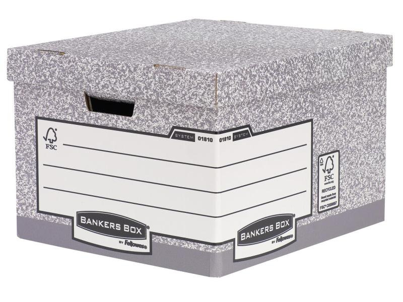 Fellowes Archivschachtel Bankersbox System 29.4 x 38.7 x 44.5 cm Grau