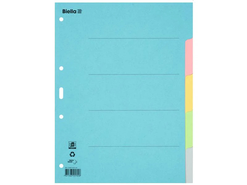 Biella Register A4 Karton 5-teilig