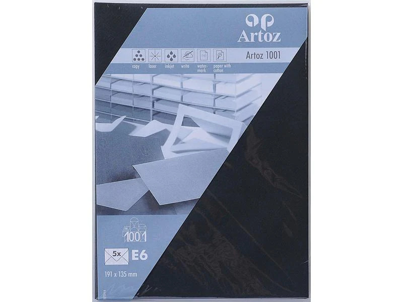 Artoz Couvert 1001, E6, 5 Stück, Schwarz