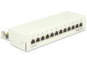 Delock Netzwerkpanel 12 Port Desktop Cat.6A LSA weiss