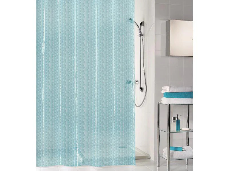 Kleine Wolke Duschvorhang Soapy 180 x 200 cm , Hellblau