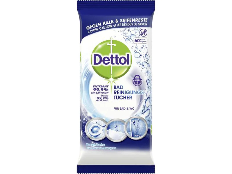 Dettol Bad-Reinigungstücher Bergfrische 60 Stück