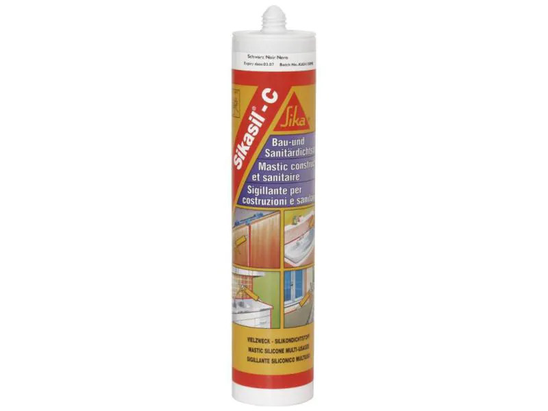 Sika Silikon Sikasil-C 300 ml, Schwarz