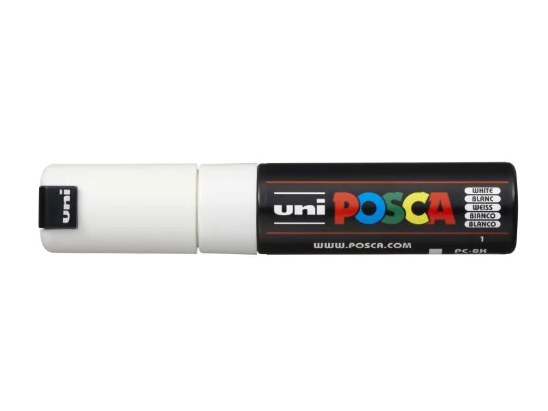 Uni Permanent-Marker POSCA 8 mm Weiss