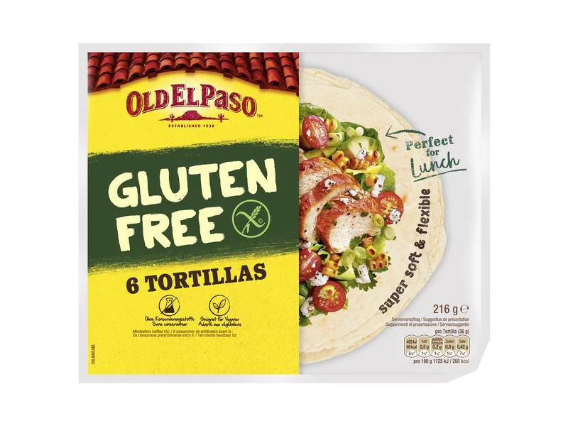 Old El Paso Glutenfreie Tortillas soft 6 Stück