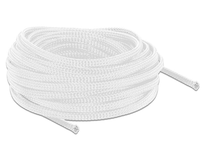 Delock Kabelschlauch dehnbar, 10m x 6 mm Weiss