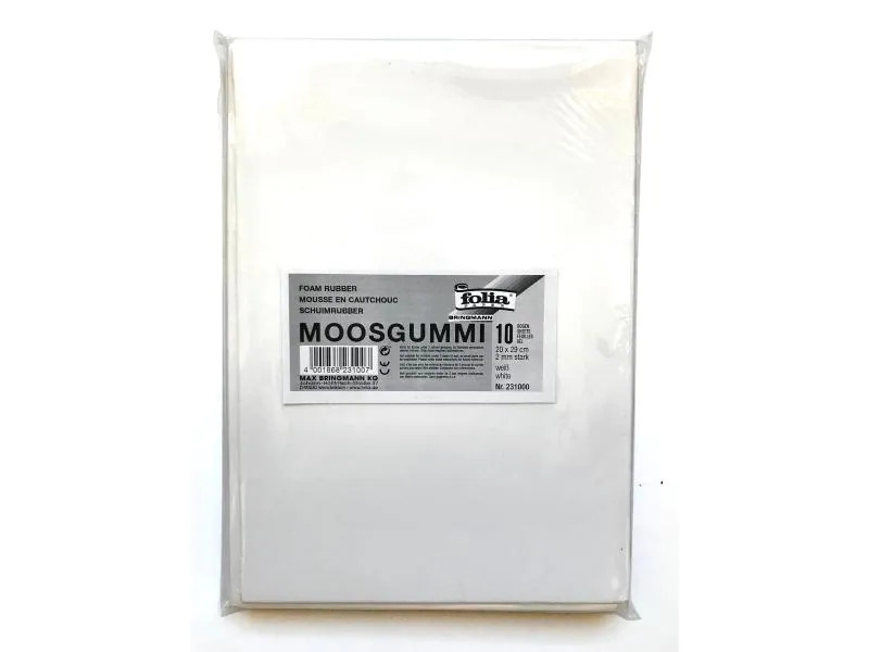 Folia Moosgummi-Set 10 Stück, Weiss