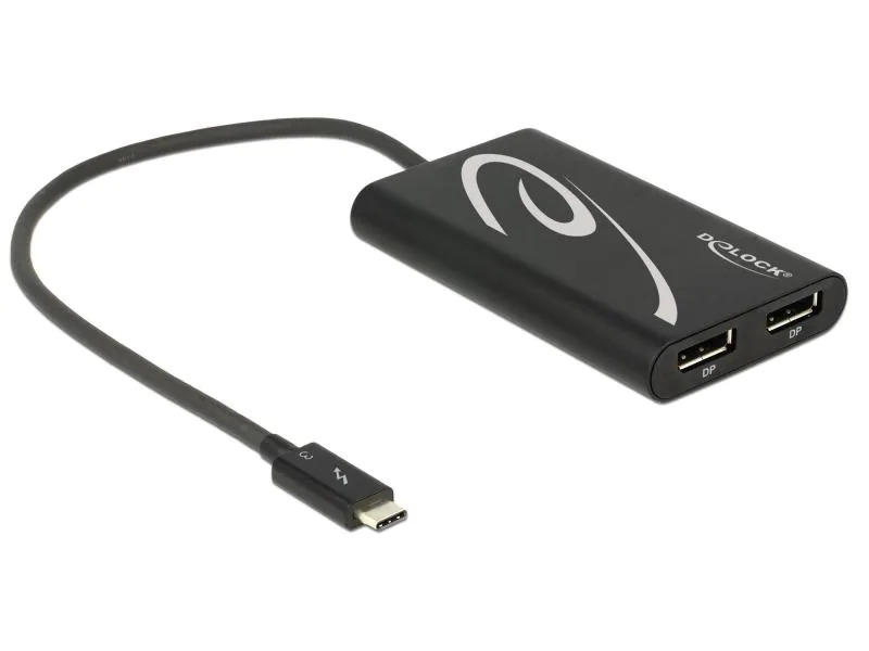 Delock Adapterkabel 2 x DP f Thunderbolt 3 - DisplayPort