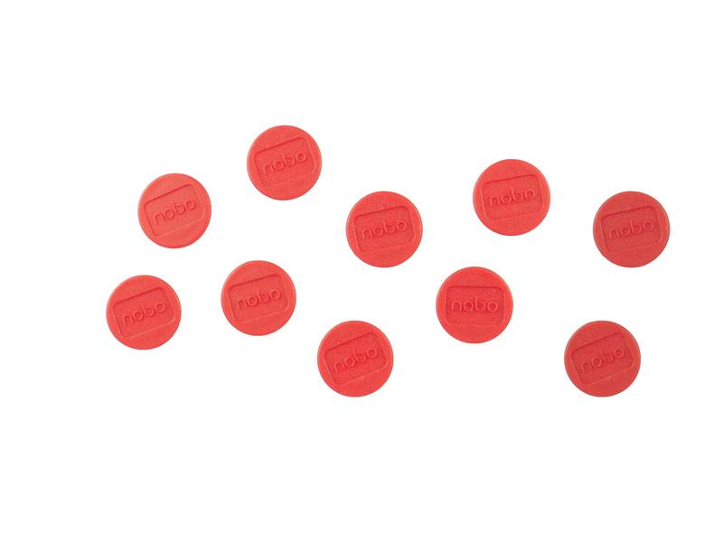 Nobo Haftmagnet Ø 1.3 cm 10 Stück, Rot