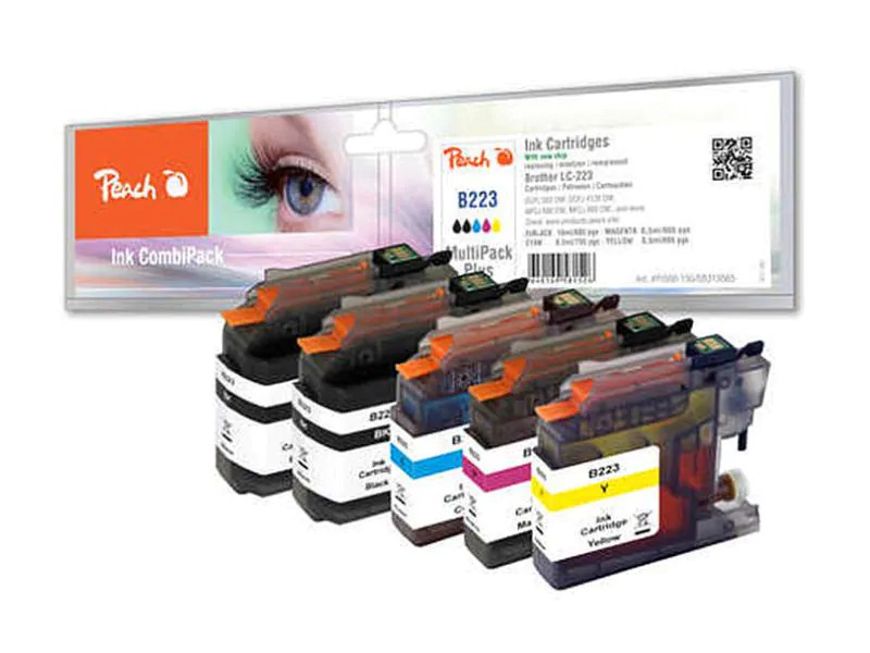 Peach Tintenset Brother LC-223 Multipack Plus C, M, Y, 2x BK