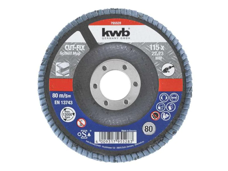 kwb Schleifscheibe Metall 115 mm K80
