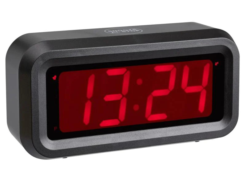TFA Dostmann Digitalwecker Roxy Schwarz/Rot