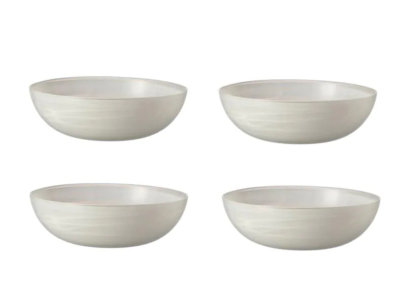 Leonardo Schale Albastro 28 cm, 4 Stück, Weiss