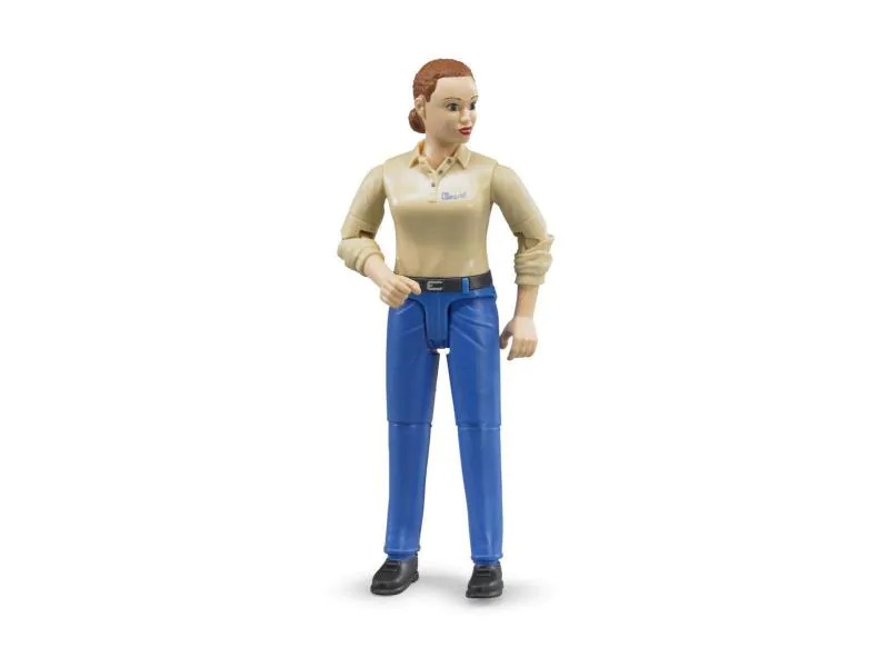 Bruder Spielwaren Figur Frau mit blauer Hose