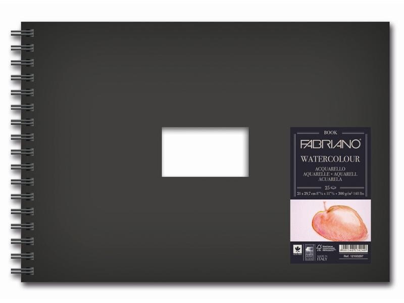Fabriano Aquarellblock Spiralbuch A4, 25 Blatt