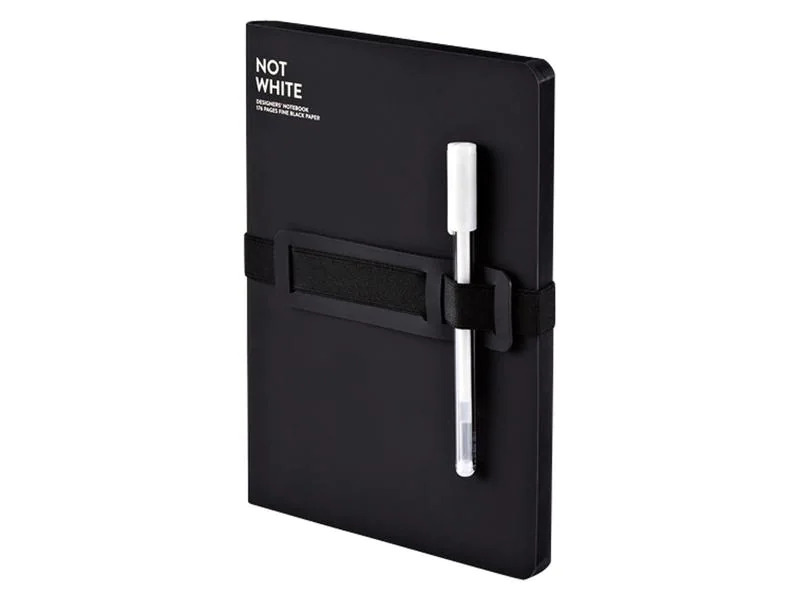 Nuuna Notizbuch Not White L Light 22 x 16.5 cm, Blanko 2-teilig