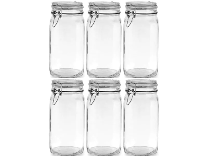 Bormioli Rocco Einmachglas Fido 1500 ml, 6 Stück 
